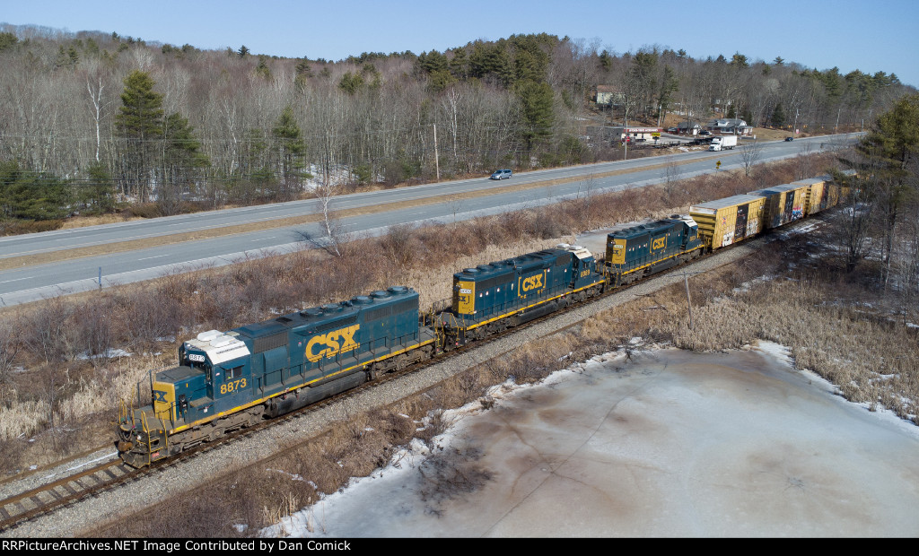 CSXT 8873 Leads L070 at Auburn